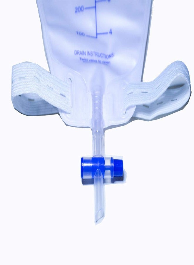 lifevv 4 Pack Easy-Tap Leg Bag Urinary Drainage Bag Anti-Reflux Valve, Cloth Straps Easy Flip Drain(750ML) - Image 2